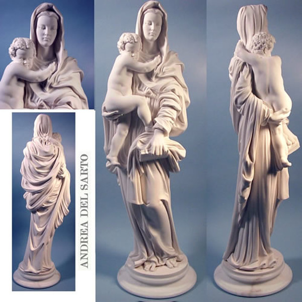 Madonna Child Statue by Andrea Del Sarto